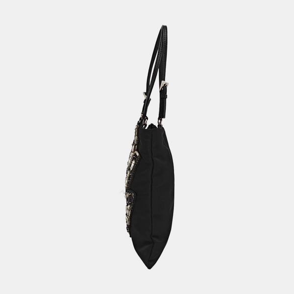 Nylon Shoulder Bag Black