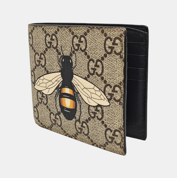 GG Supreme Monogram Coated Canvas Brown Wallet