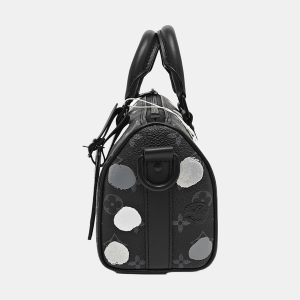 KEEPALL Monogram Coated Canvas Black