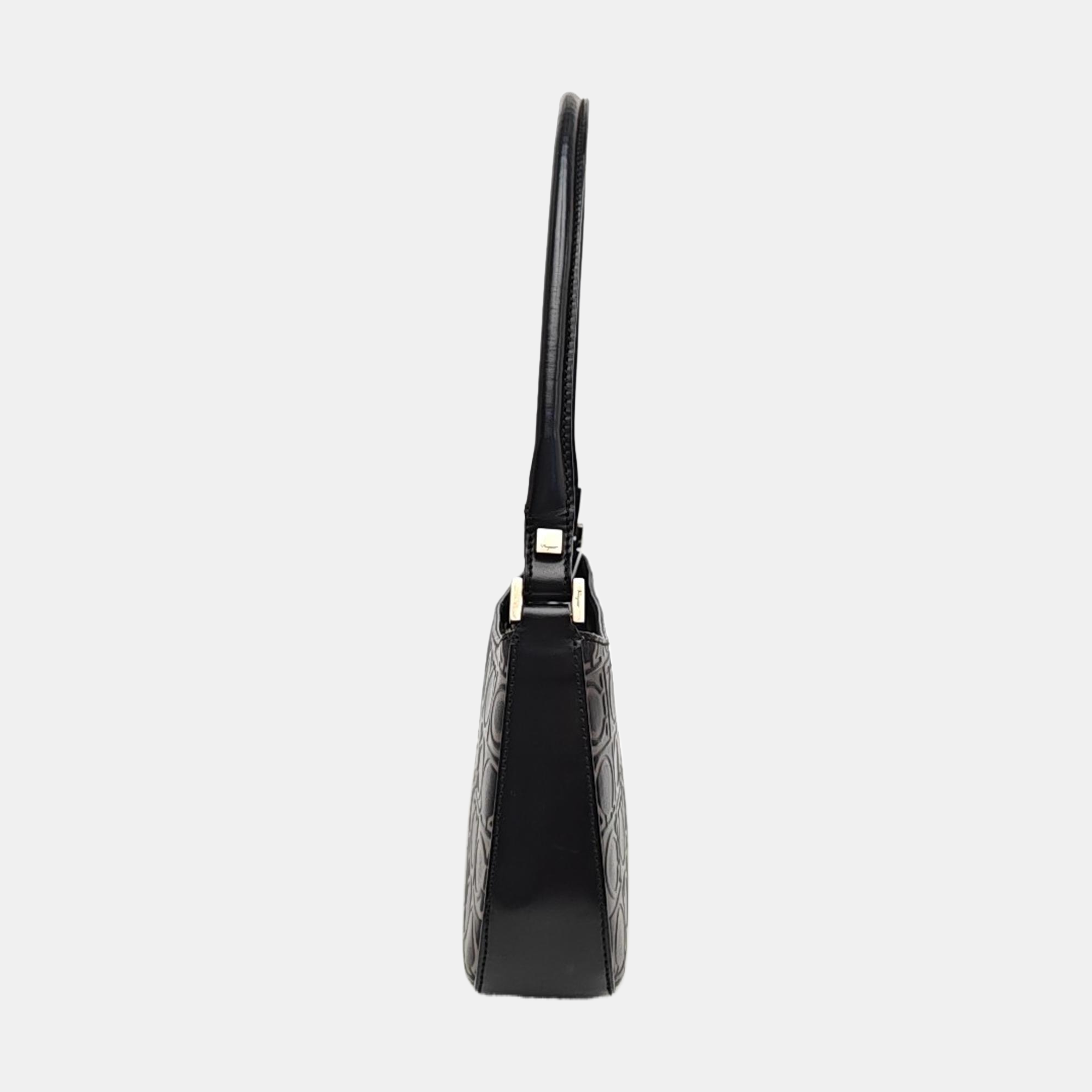 Calfskin Top Handle Bag Black