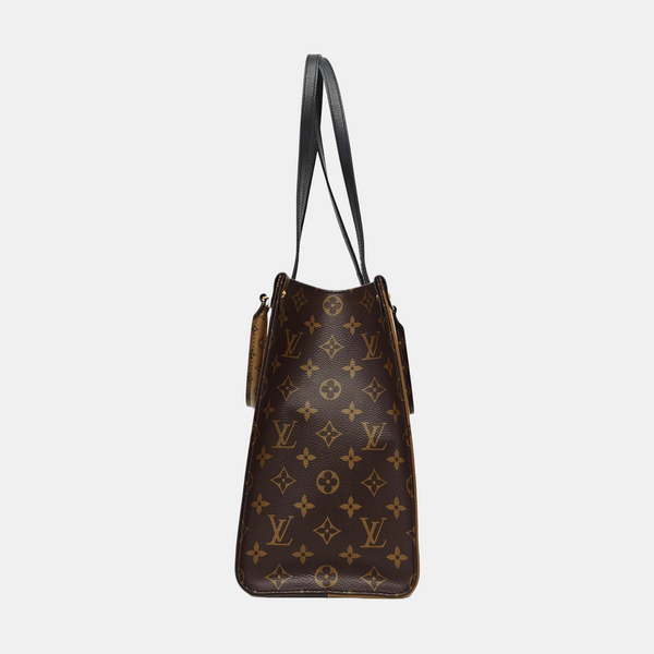 ONTHEGO MM Monogram Coated Canvas Brown