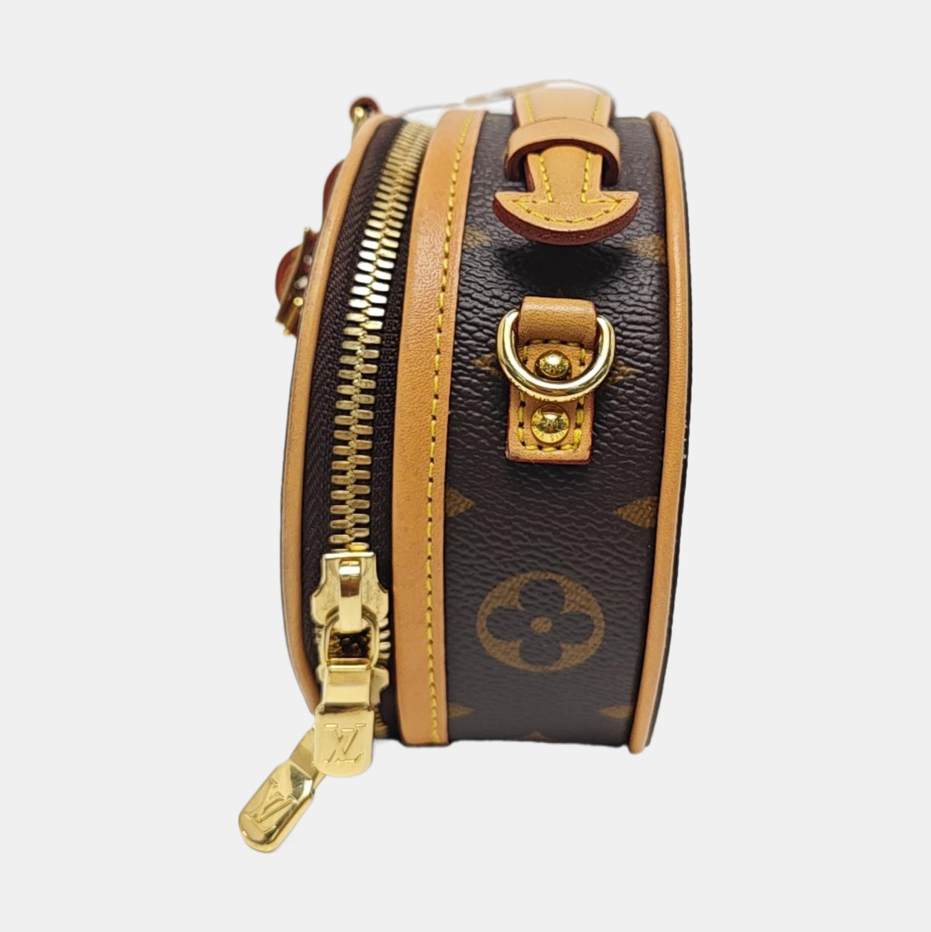 BOITE CHAPEAU Mini Monogram Coated Canvas Brown