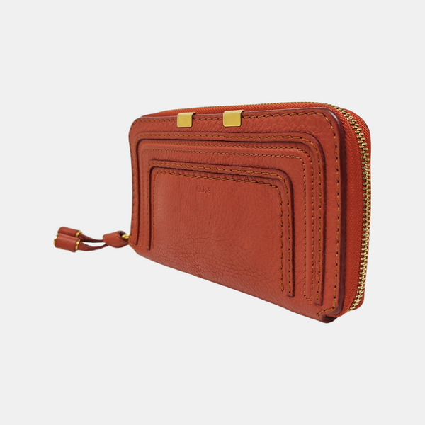 Marcie Calfskin Orange Wallet