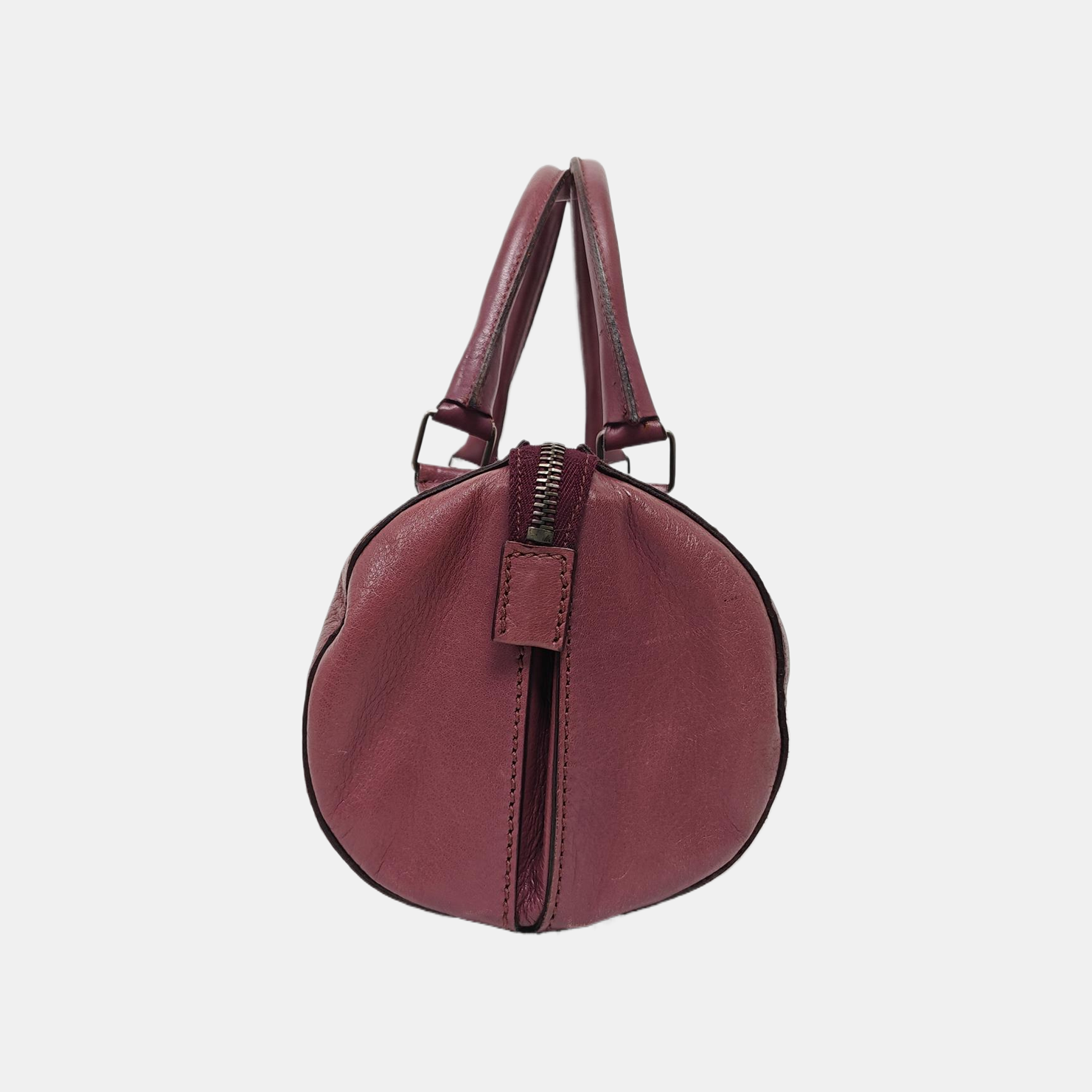 Lambskin Top Handle Bag Purple