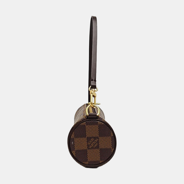 PAPILLON Mini Damier Ebene Coated Canvas Brown