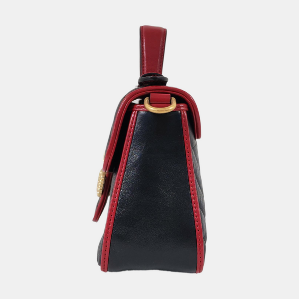 GG Marmont Mini Quilted Calfskin Black