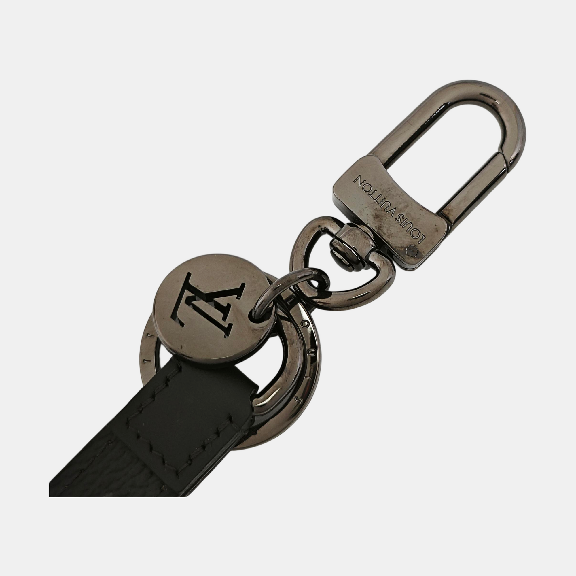 Coated Canvas Bag Charm Black