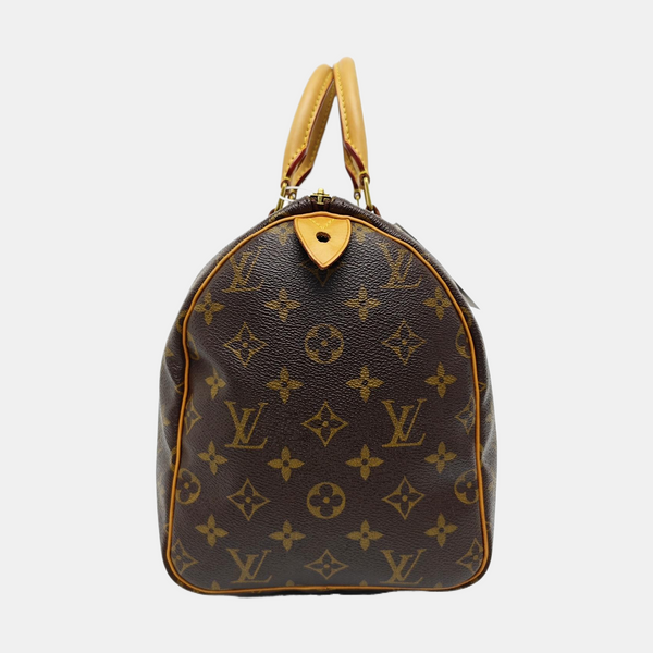 SPEEDY 30 Monogram Coated Canvas Brown
