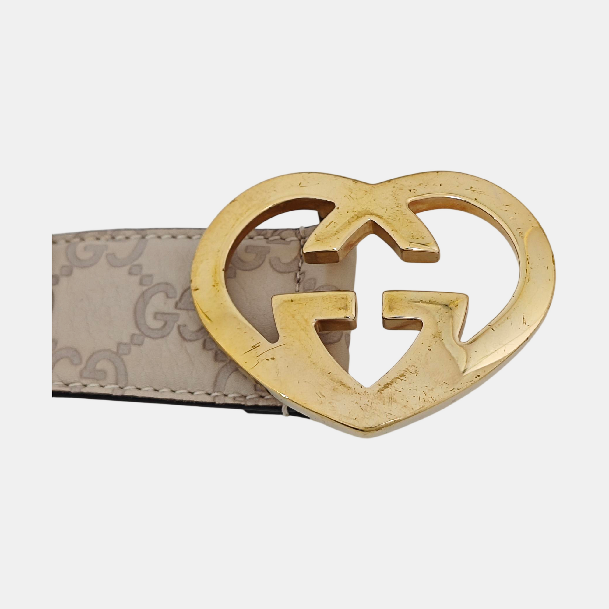 Leather Belt White