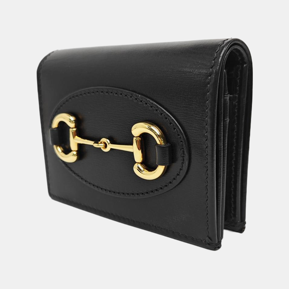 Horsebit 1955 Small Calfskin Black Wallet