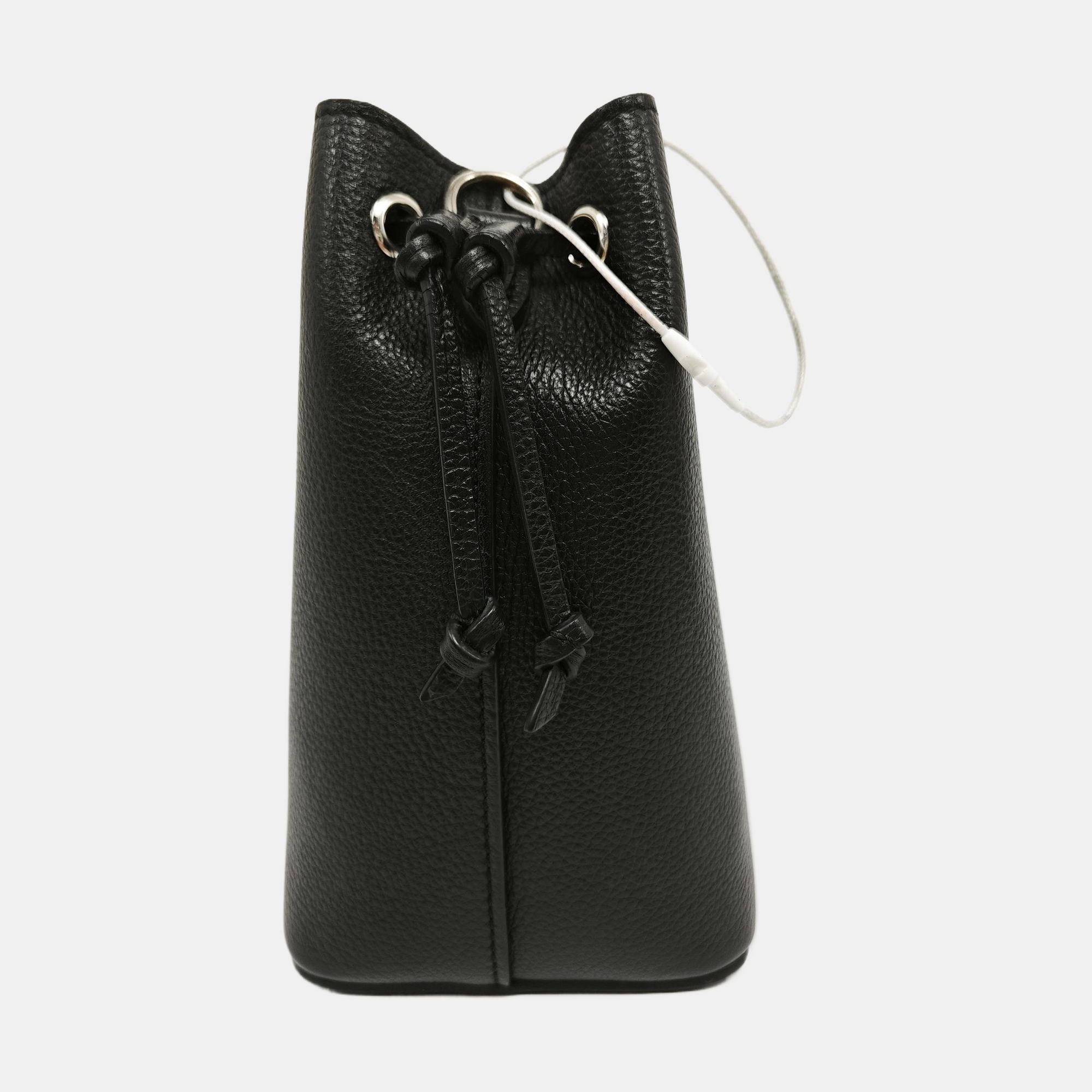 Authenticated pre-owned  LOCKME Nano Calfskin Black - Bucket Bag at Looply