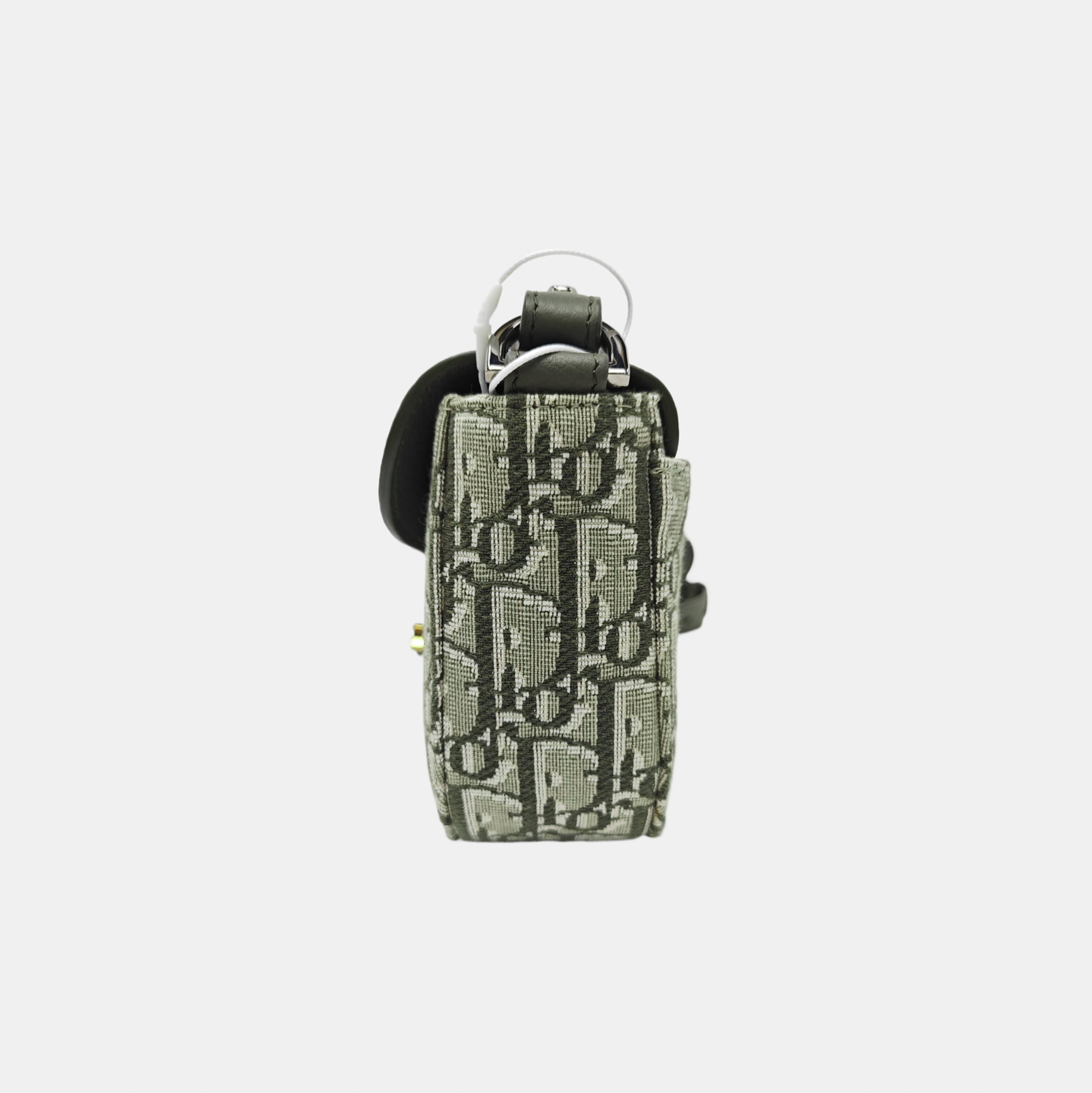 Saddle Mini Oblique Fabric Green