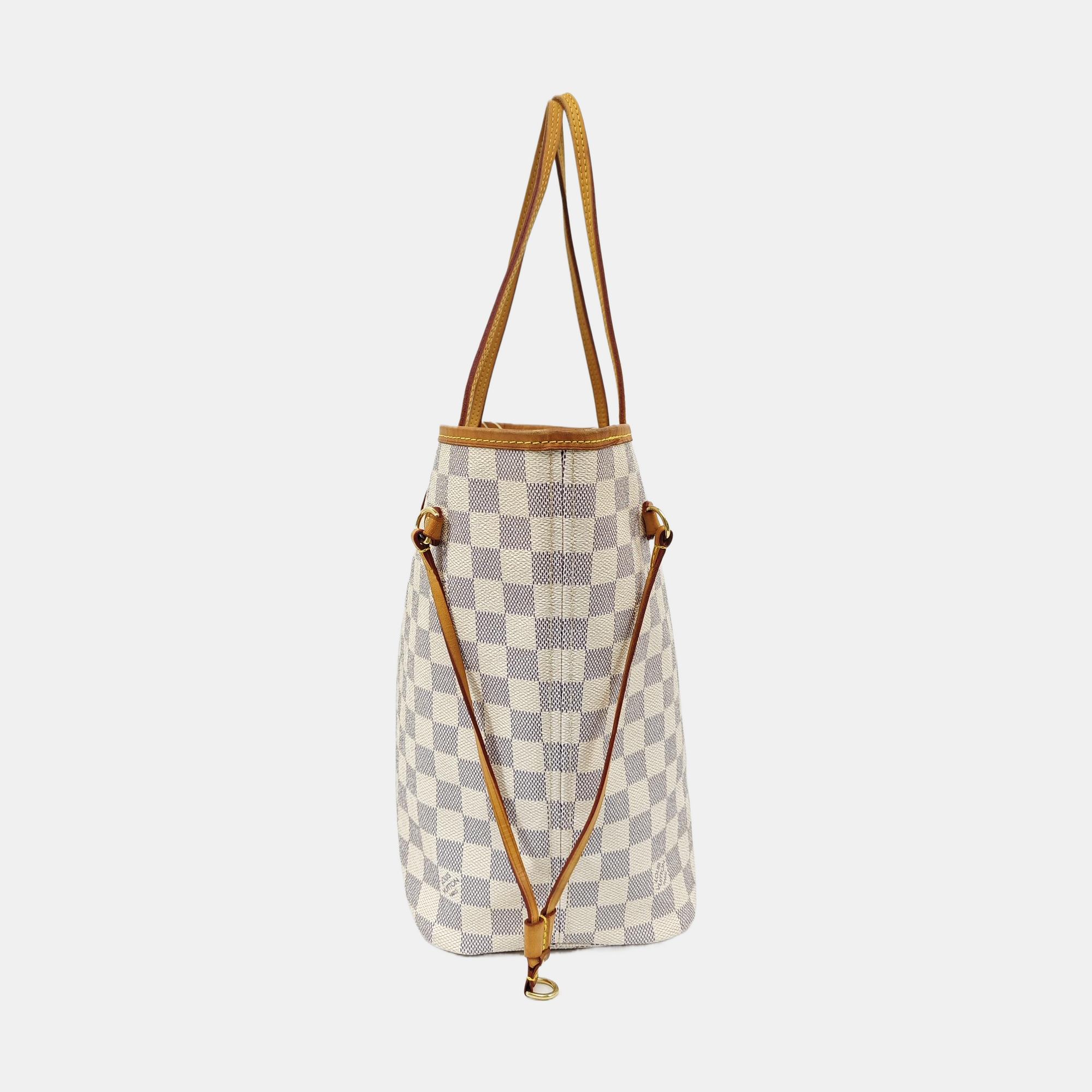 NEVERFULL MM Damier Azur Coated Canvas Beige