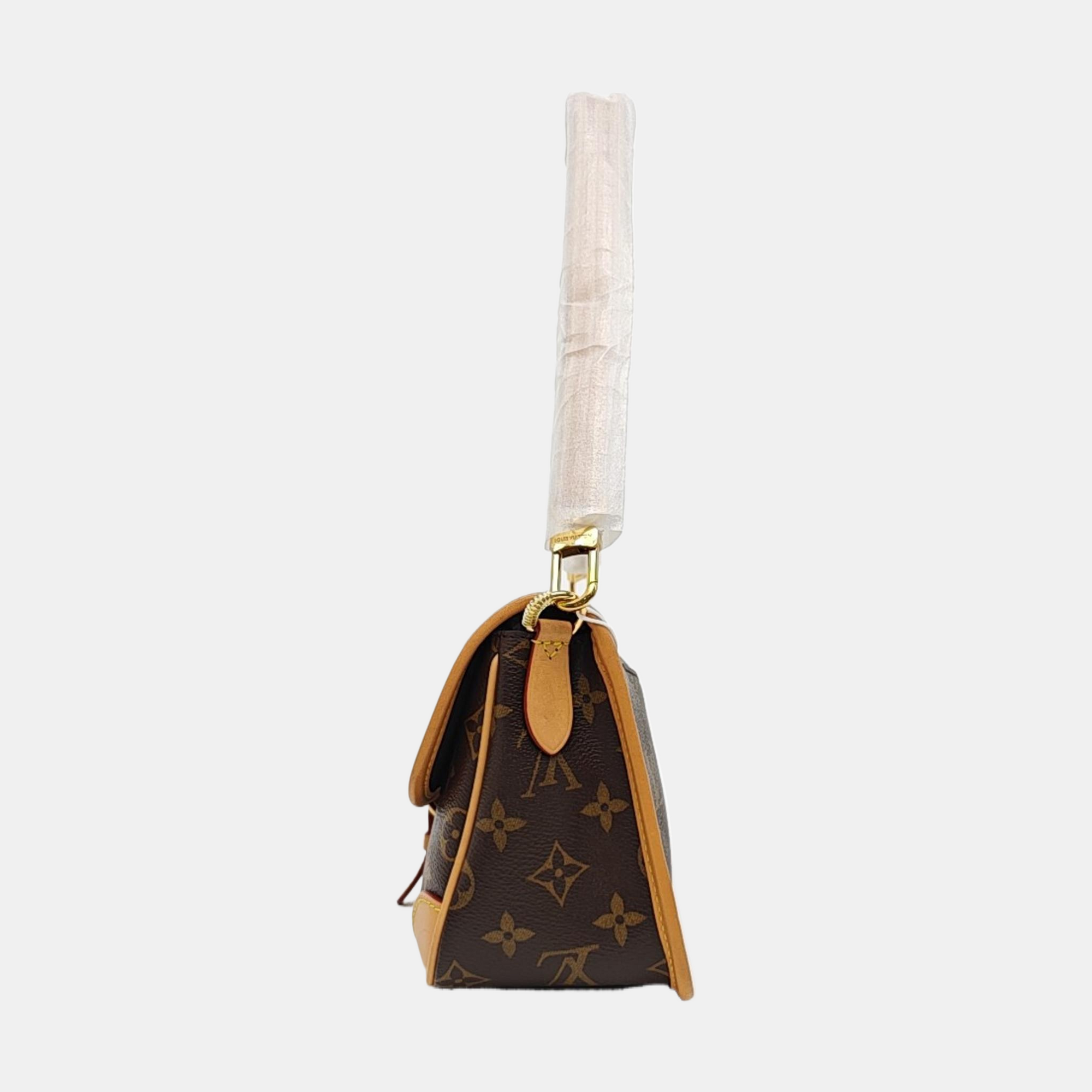 DIANE Monogram Coated Canvas Brown