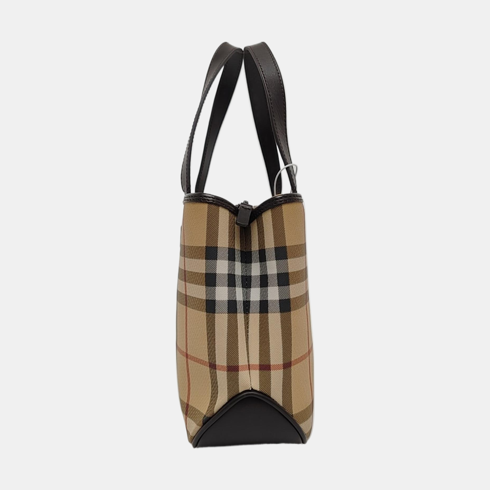 Coated Canvas Tote Bag Brown