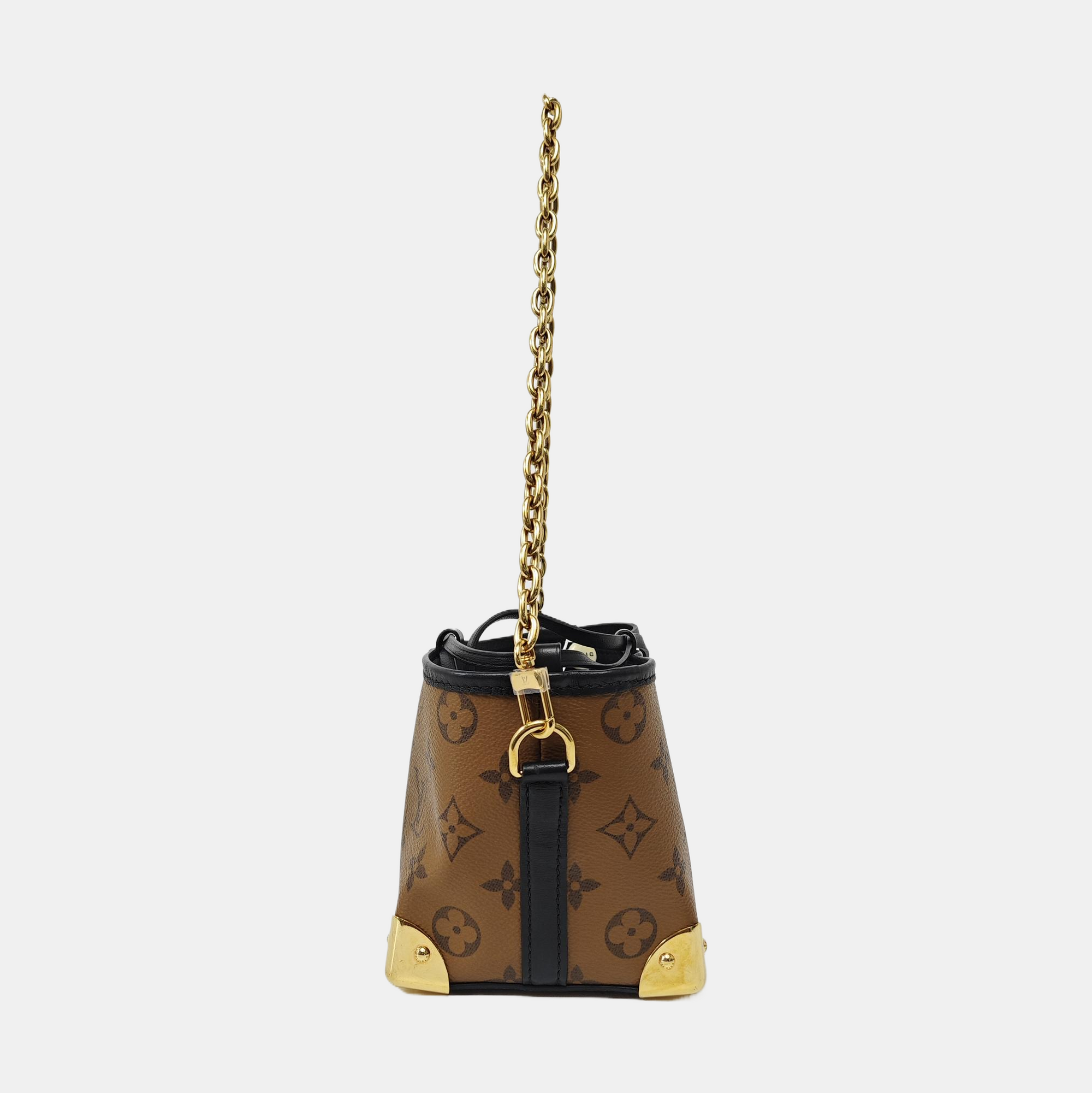 NOÉ PURSE LV CHARMS Monogram Coated Canvas Brown
