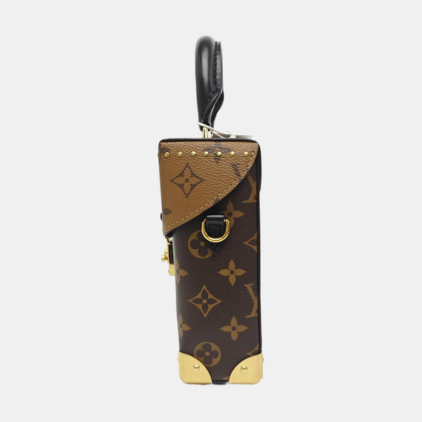 CAMERA BOX Monogram Coated Canvas Brown