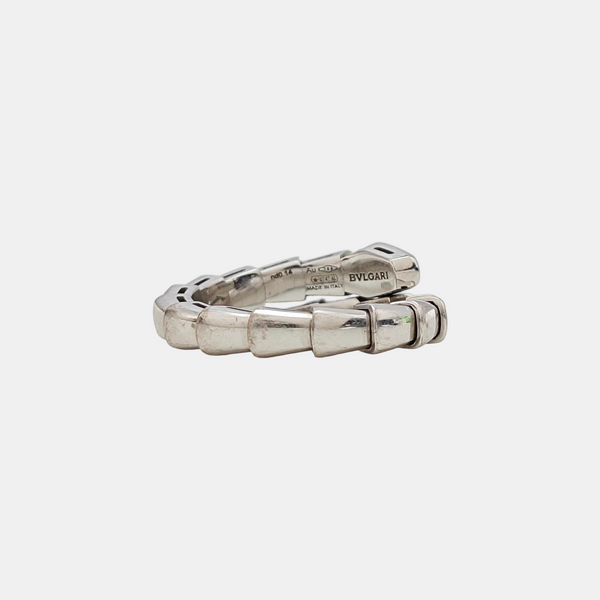 SERPENTI 18k White Gold Silver Ring EU 49