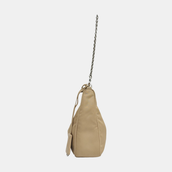 Authenticated pre-owned  Re-Edition2005 Nylon Beige - Crossbody Bag at Looply