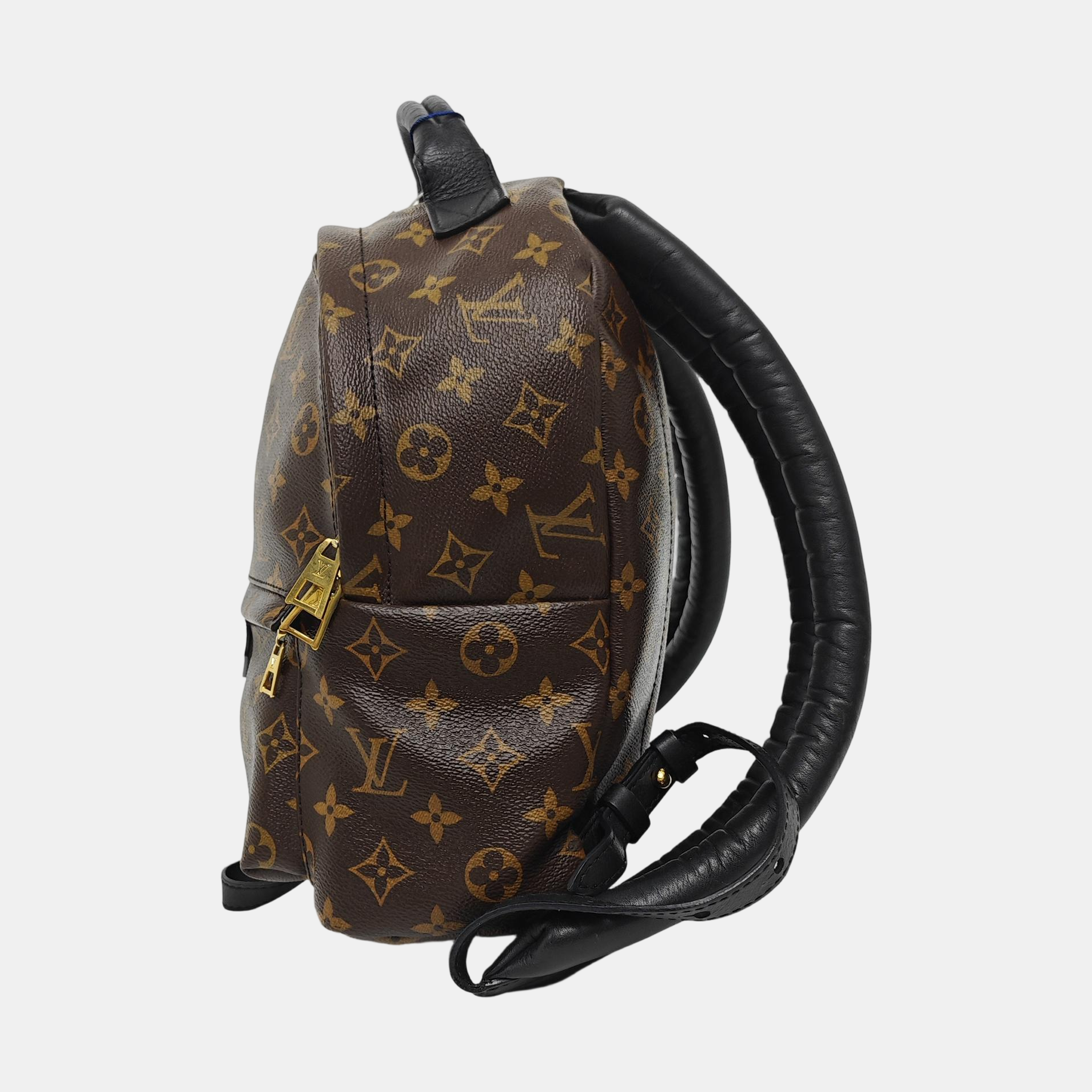 Authenticated pre-owned  PALM SPRINGS PM Monogram Coated Canvas Brown - Backpack at Looply