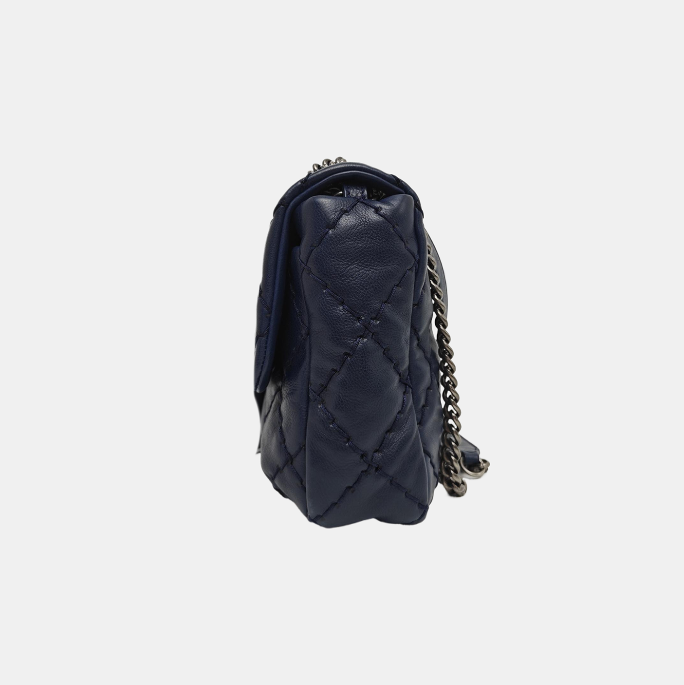 Quilted Calfskin Shoulder Bag Blue