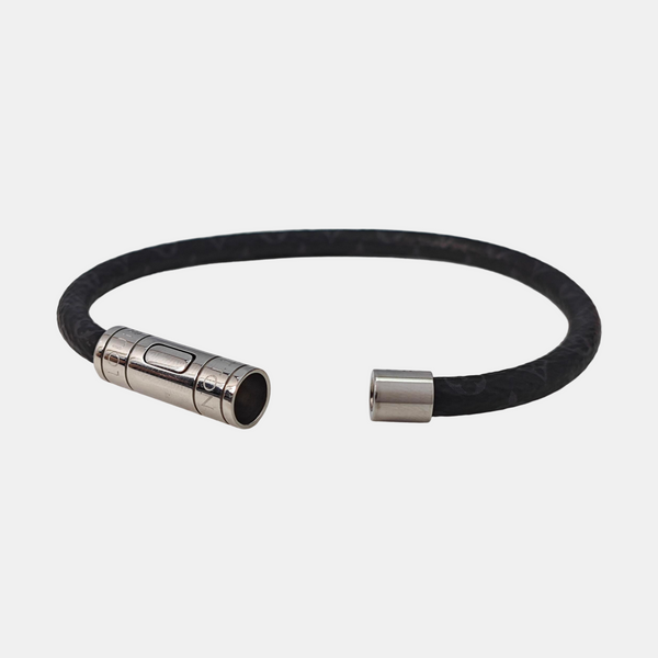 Coated Canvas Black Bangle