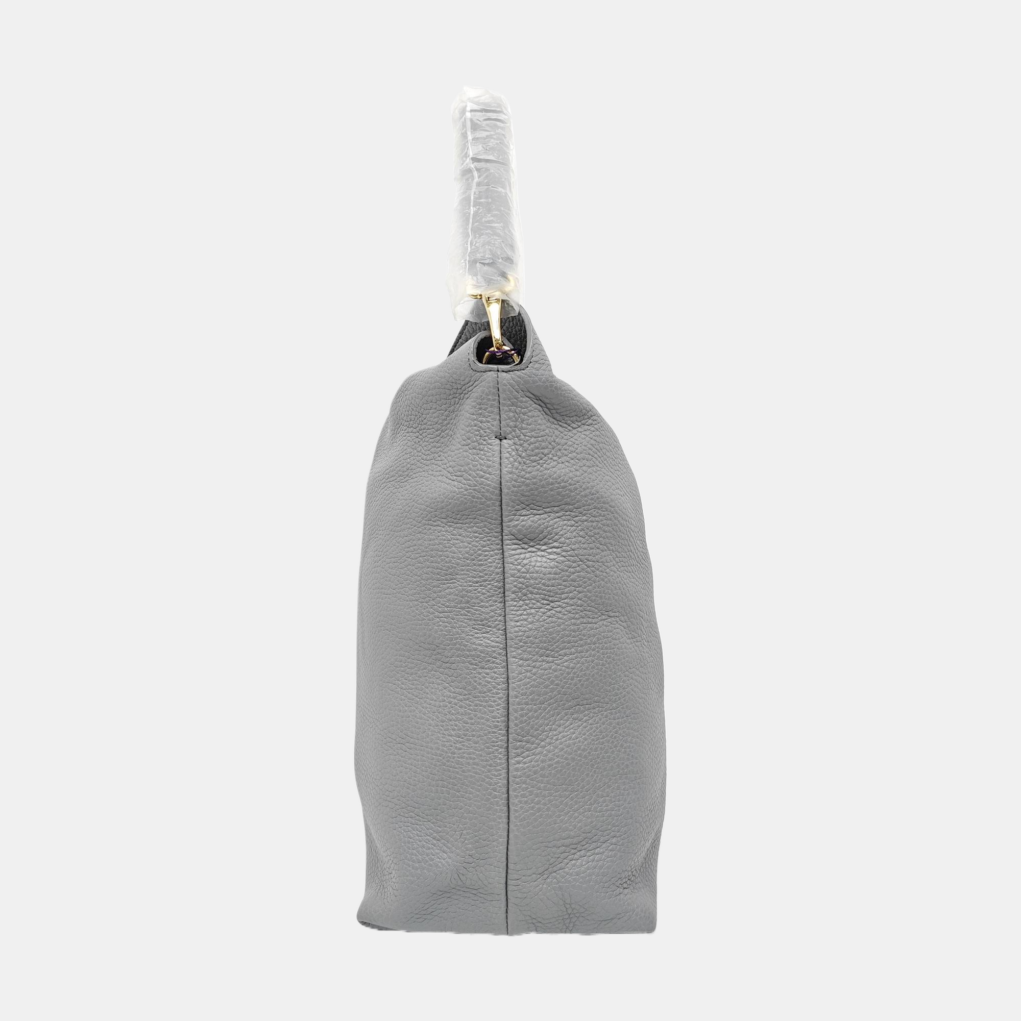 Calfskin Top Handle Bag Blue