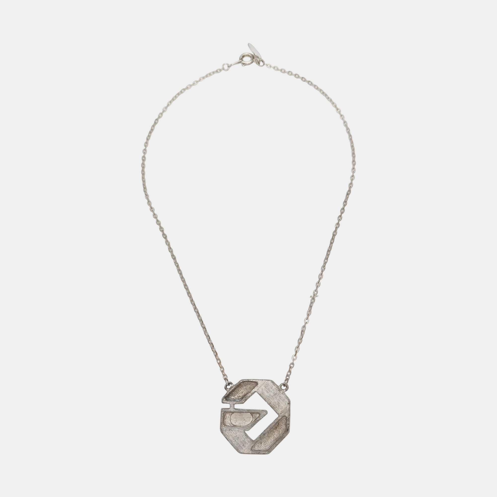 G Chain Metal Silver Necklace