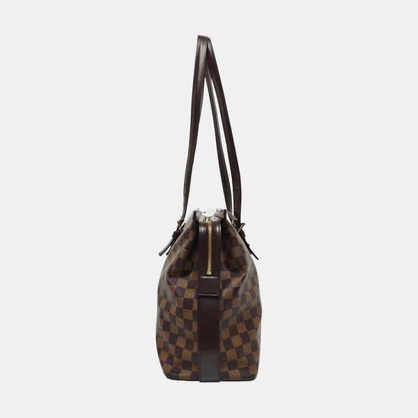 CHELSEA Damier Ebene Coated Canvas Brown