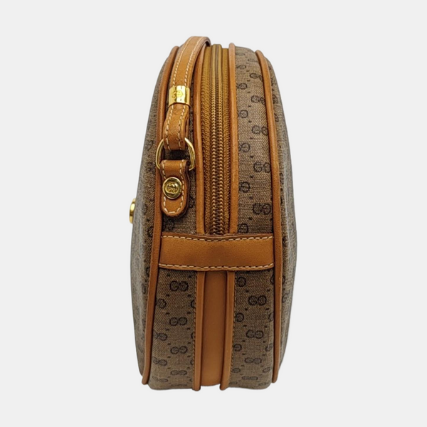 Monogram Coated Canvas Shoulder Bag Brown