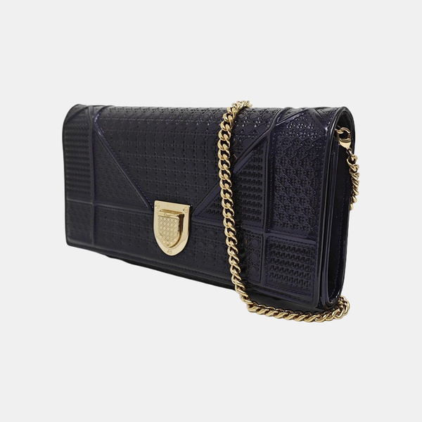 Authenticated pre-owned  Diorama Calfskin Blue - Shoulder Bag at Looply