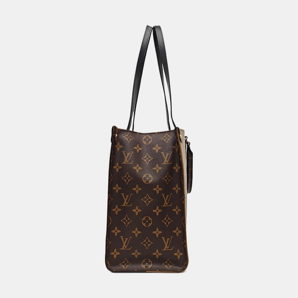 ONTHEGO MM Monogram Coated Canvas Brown