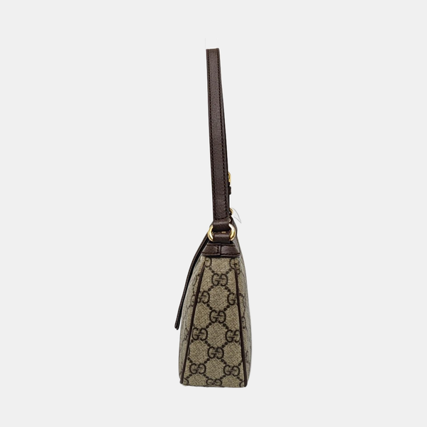 Ophidia Small Monogram Coated Canvas Brown
