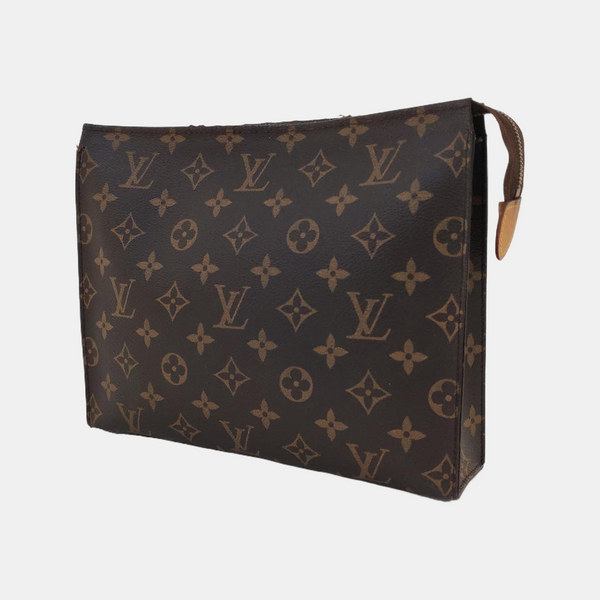 TOILET POCKET 26 Monogram Coated Canvas Brown