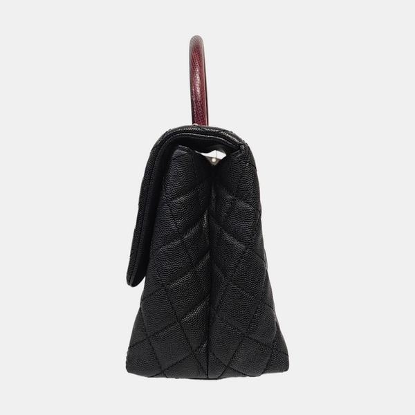 COCO HANDLE Medium Quilted Grained Calfskin Multicolor