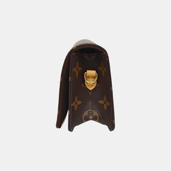 Lily Monogram Coated Canvas Brown