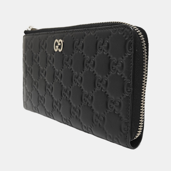 Signature Monogram Calfskin Black Wallet