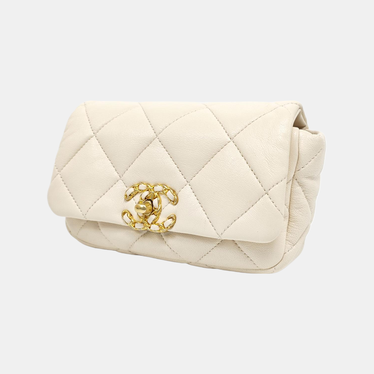 Quilted Lambskin White