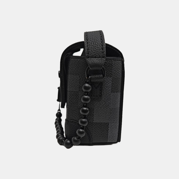 SOFT TRUNK Mini Damier Graphite Coated Canvas Black