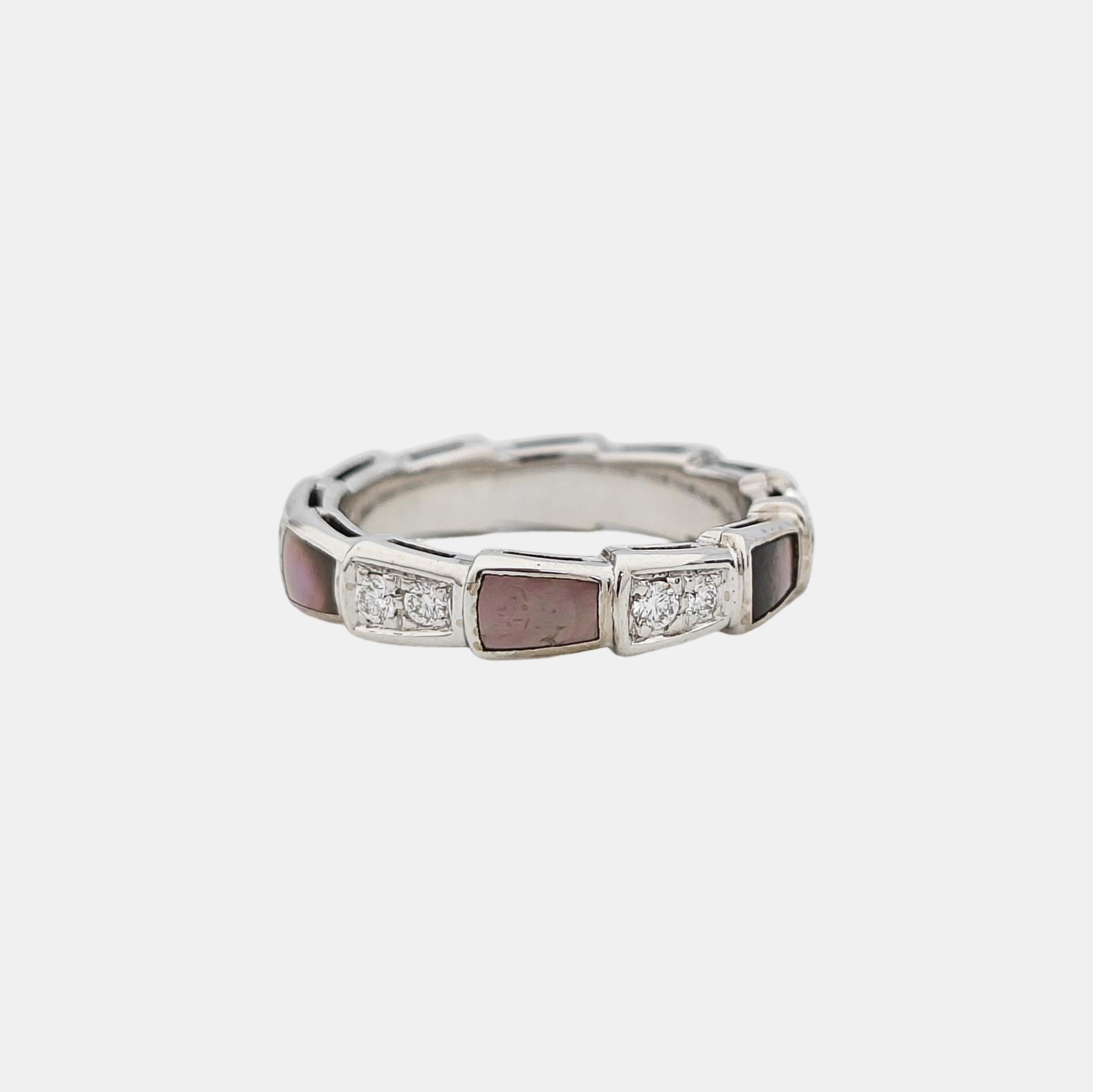 SERPENTI 18k White Gold Silver Ring EU 47