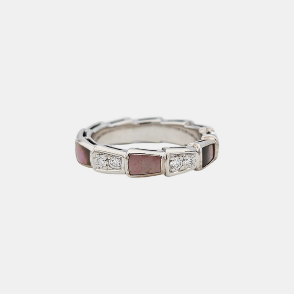 SERPENTI 18k White Gold Silver Ring EU 47