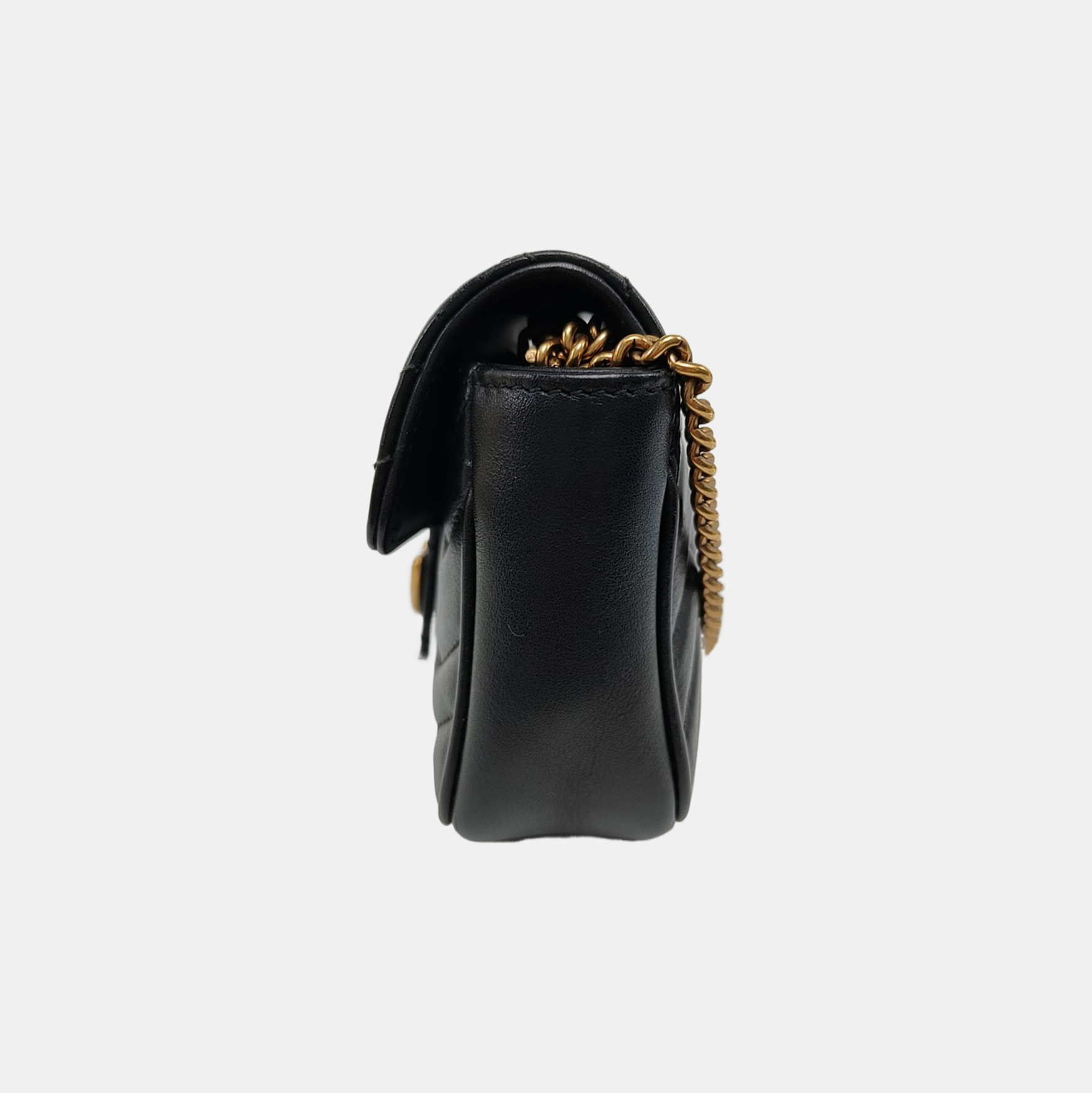 GG Marmont Mini Quilted Calfskin Black