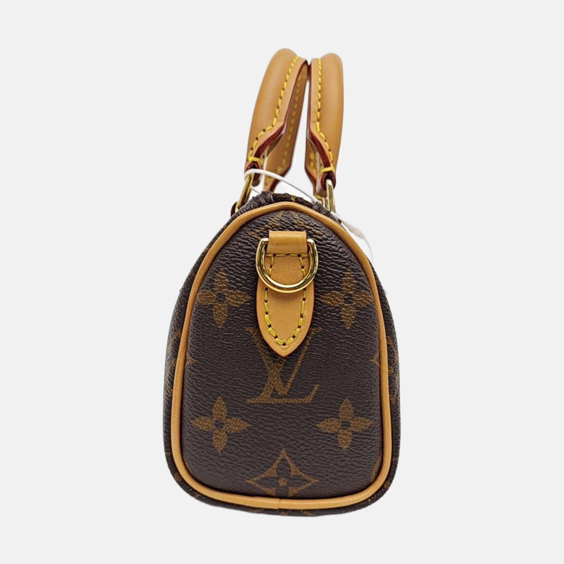 SPEEDY Nano Monogram Coated Canvas Brown