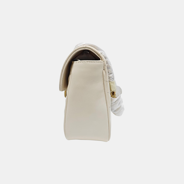 GG Marmont Medium Quilted Calfskin White