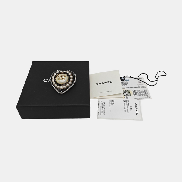 Metal Black Brooch