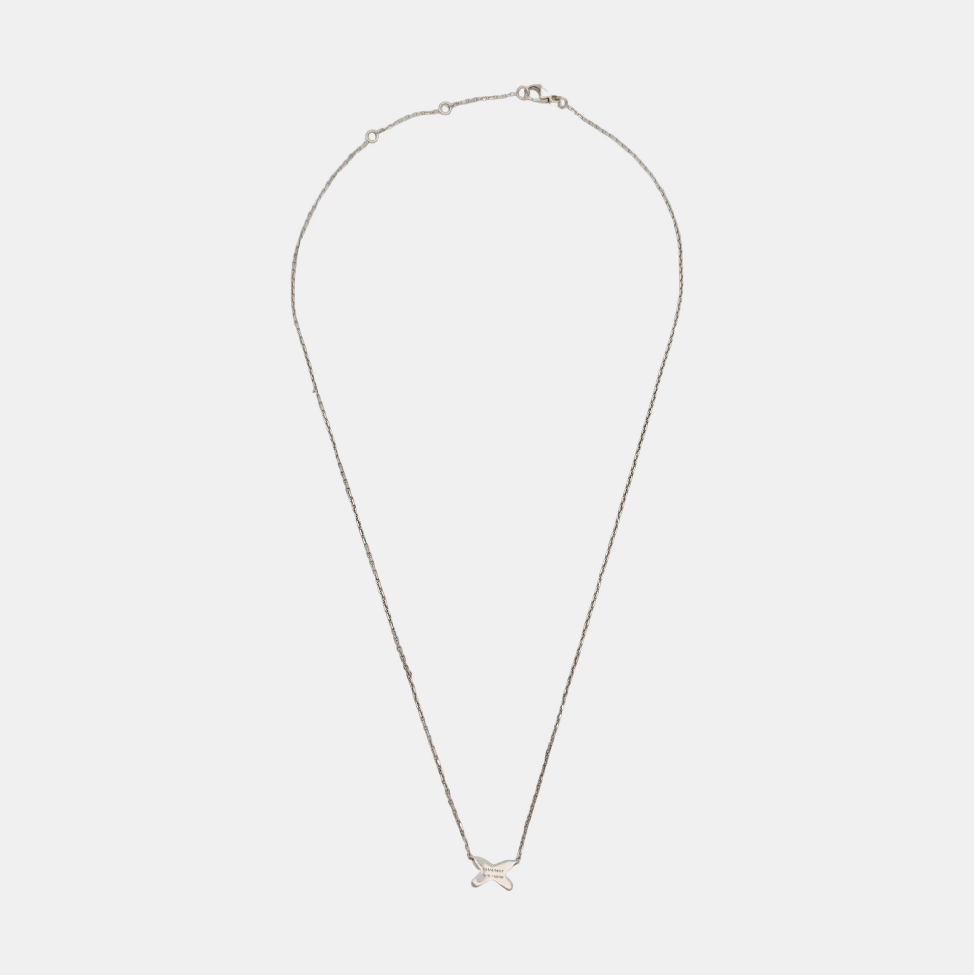 Jeux De Liens 18k White Gold Silver Necklace