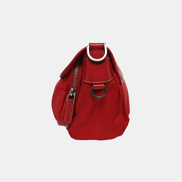 Nylon Shoulder Bag Red