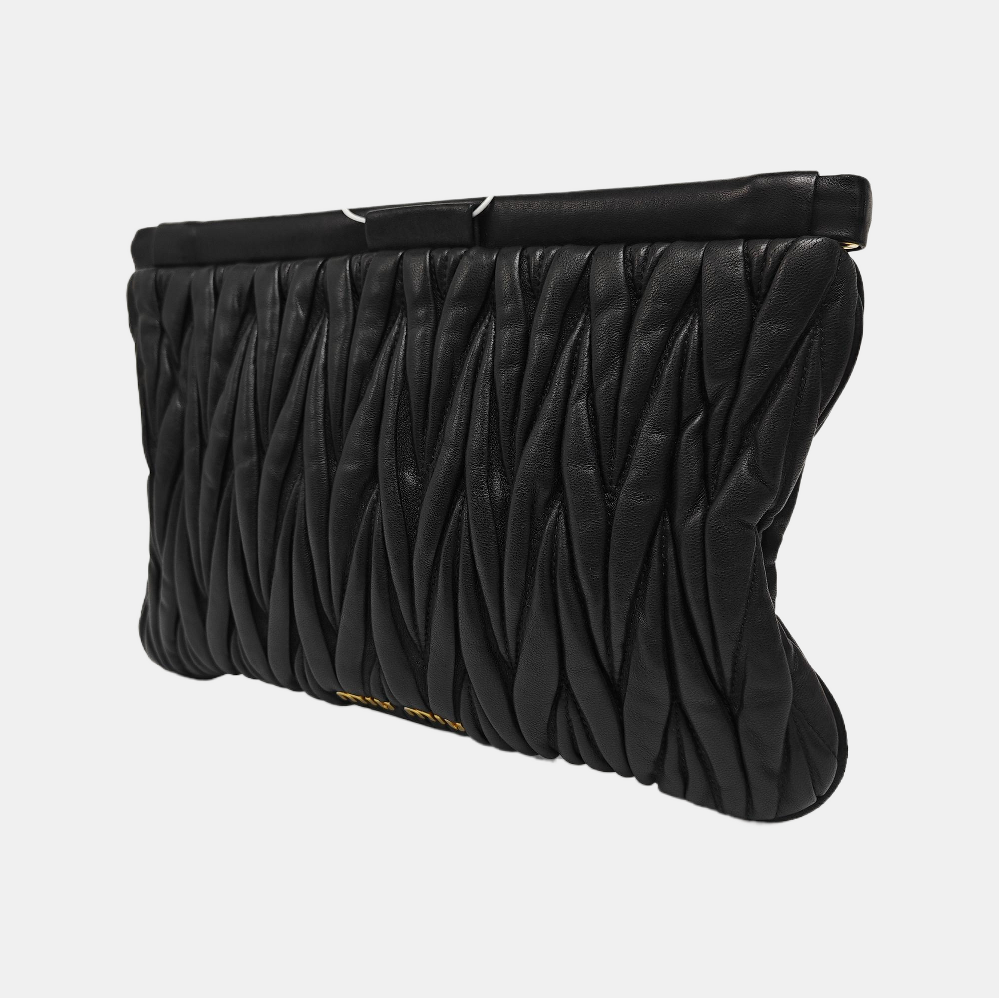 Lambskin Clutch Black
