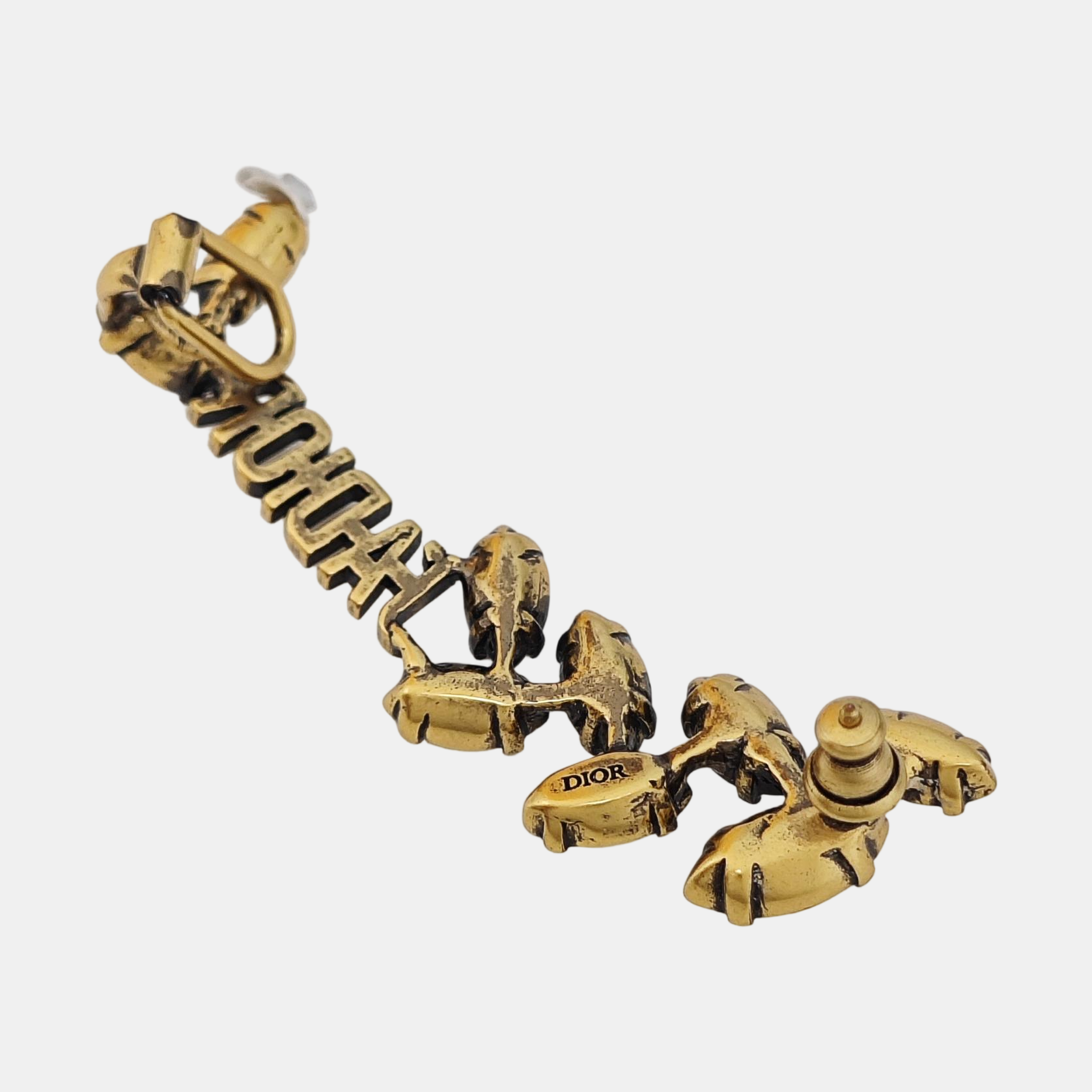 J'adior Metal Gold Stud Earrings
