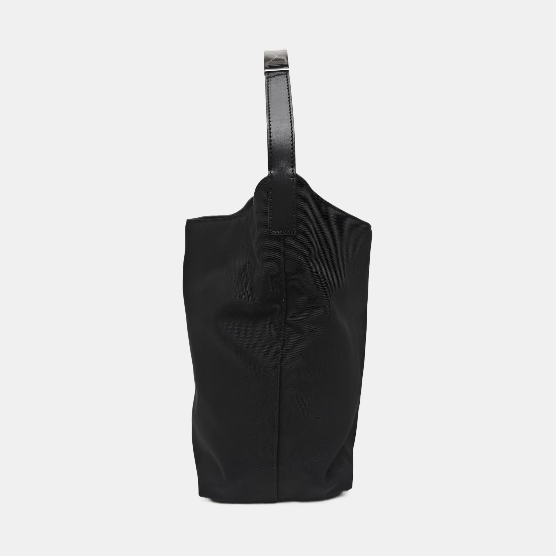 Fabric Top Handle Bag Black